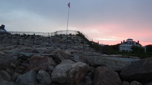 The neighbors of the Swift mansion, and the protected fence. (photo credit: Ryan Jacobson) 