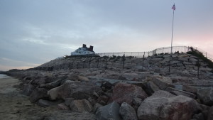 Taylor Swift's house, in Westerly, RI, and the new sea wall she built. (photo credit: Ryan Jacobson)