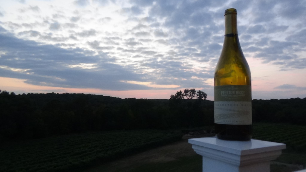 The most popular wine at Preston Ridge Vineyard, the Fieldstone White. 