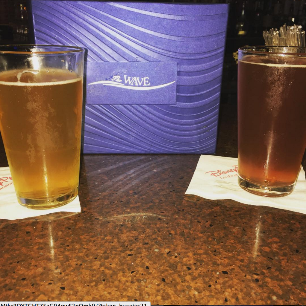 A delicious, refreshing, locally brew'd Funky Buddha Floridian Hefeweizen, and a boring, yet yummy, Sam Adams. Guess which one I had. (photo credit: ryanscountdowns) 