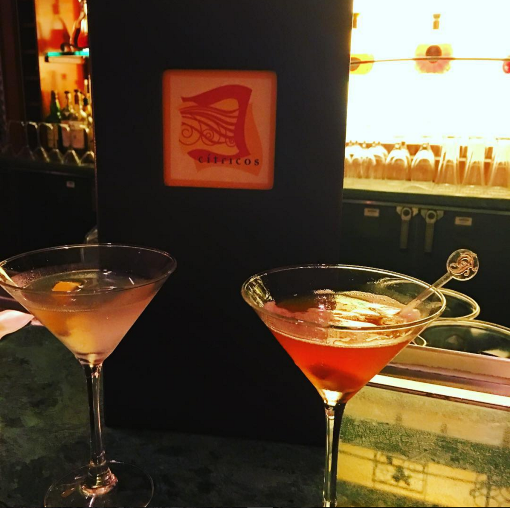 A Salted Caramel Manhattan and a Purity Martini at Cítricos Lounge at the Grand Floridian. (photo credit: Ryan's Countdowns) 